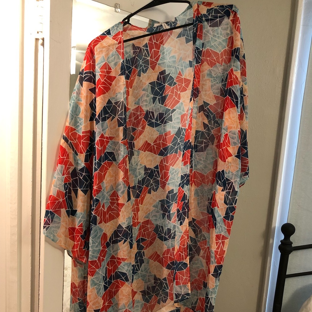 BCBG Geometric Sheer Kimono